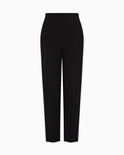 Emporio Armani High-waisted Pocket Pants In Black