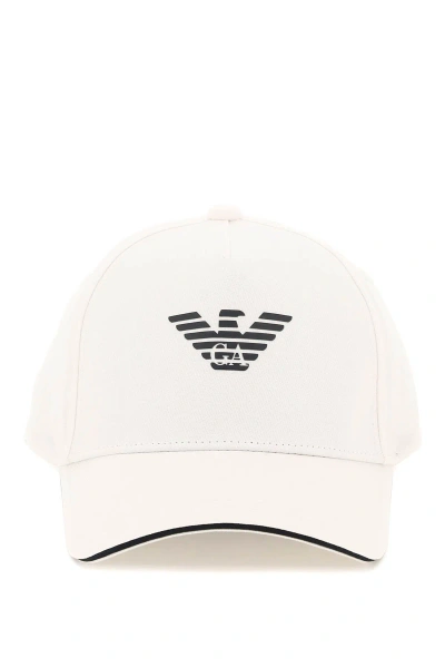 Emporio Armani Baseball Cap With Logo In White