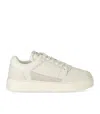 Emporio Armani Basket Ivory Sneaker In Transparent