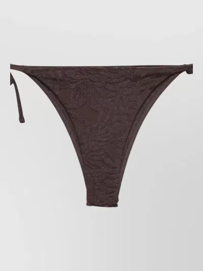 Emporio Armani Beach Lingerie Triangle Top Swim Set In Brown