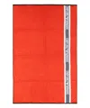 Emporio Armani Logo-jacquard Beach Towel In Red