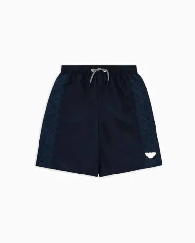 Emporio Armani Kids' Beachwear Boxers In Blue
