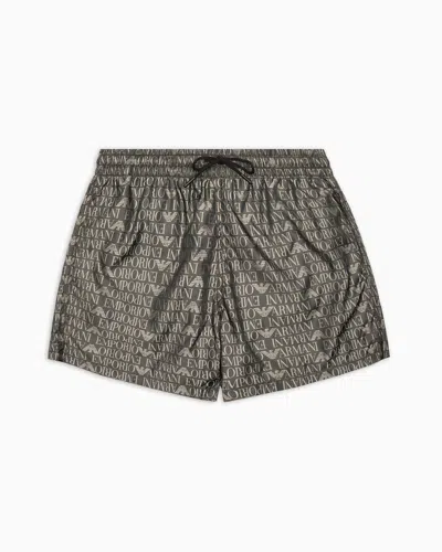 Emporio Armani Beachwear Boxers In Black