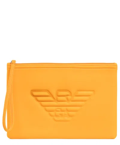 Emporio Armani Beachwear Handbag In Orange