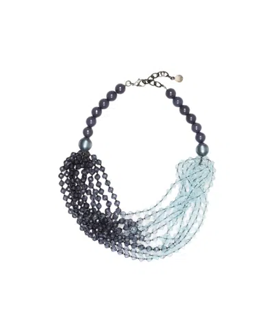 Emporio Armani Beaded Necklace In Brown