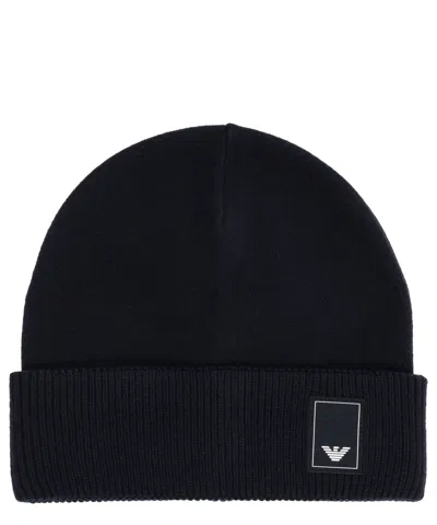 Emporio Armani Beanie In Blue