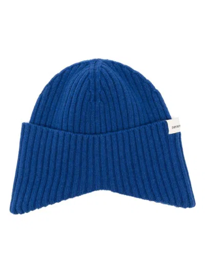 Emporio Armani Beanie Hat Accessories In Blue