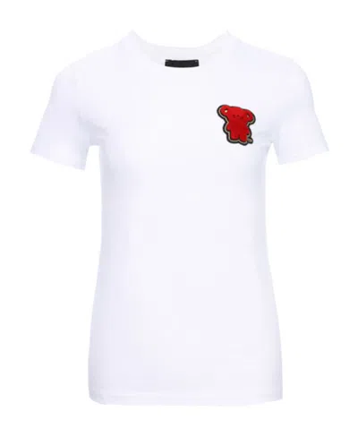 Emporio Armani Bear Decorative Short-sleeved T-shirt In White