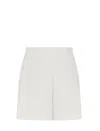 Emporio Armani Icon Triacetate Fabric Shorts In Beige