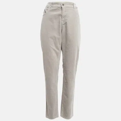 Emporio Armani Beige Corduroy High Rise Skinny Jeans