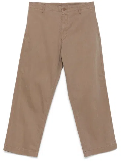 Emporio Armani Beige Cotton Jeans In Brown