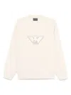 Emporio Armani Men's Logo Cotton Sweatshirt In Beige