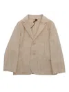 Emporio Armani Beige Jacket With Striped In Beige