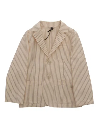 Emporio Armani Kids' Beige Jacket With Striped