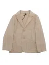 Emporio Armani Beige Jacket With Striped In Beige