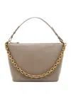 Emporio Armani Beige Leather Medium Hobo Bag In Neutral