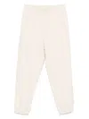 Emporio Armani Logo Print Textured Fabric Sweatpants