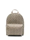 Emporio Armani Mini Monogram-print Backpack In Neutral