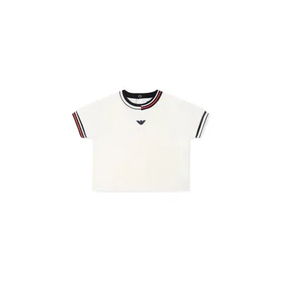 Emporio Armani Beige T-shirt For Baby Boy With Eagle