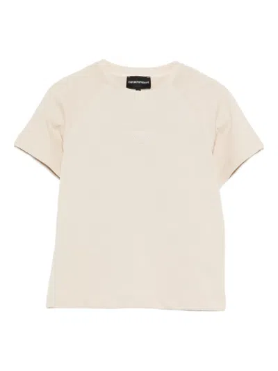 Emporio Armani Kids' Beige T-shirt In White