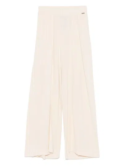 Emporio Armani Beige Wide-leg Trousers
