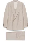 Emporio Armani Beige Wool Single-breasted Suit In Neutral