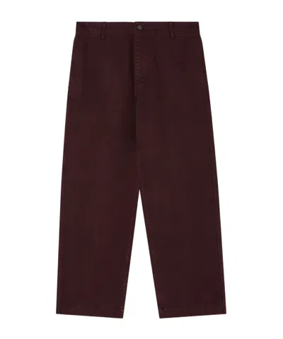 Emporio Armani New York Capsule Collection Drill Trousers In Brown
