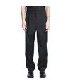 Emporio Armani Pleated Oversized Trousers In Black