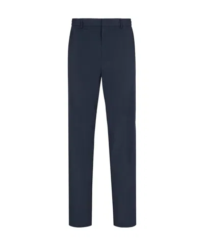 Emporio Armani Belt-loop Casual Pants In Iconico 0920 Blu Nav
