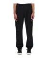 Emporio Armani Belt Loop Elastic Casual Pants In Black