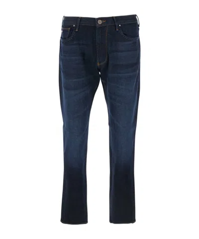 EMPORIO ARMANI EMPORIO ARMANI FIVE POCKET LOGO PATCH JEANS