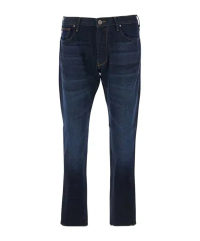 EMPORIO ARMANI EMPORIO ARMANI LOGO-PLAQUE STRAIGHT LEG JEANS