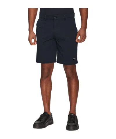 Emporio Armani Belt Loop Shorts In Blue