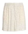 Emporio Armani White Allover Logo Bermuda Shorts In White