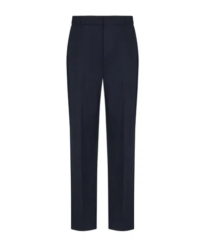 Emporio Armani Belt Loops Slacks In Navy Blue