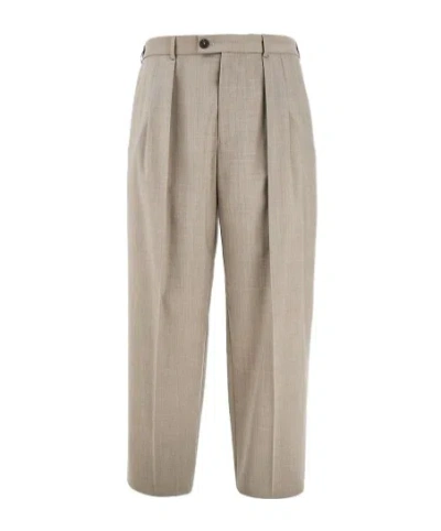 Emporio Armani Belt Loops Slacks In Nude