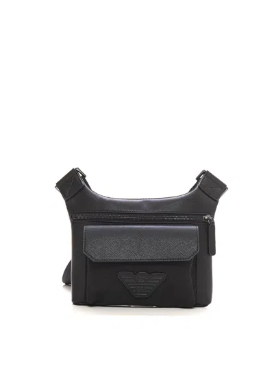 Emporio Armani Logo-patch Belt Bag In Black