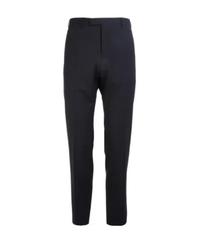 Emporio Armani Belt Type Straight Wool Casual Trousers In Black