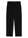 Emporio Armani Cotton Trousers With Matching Belt In Black