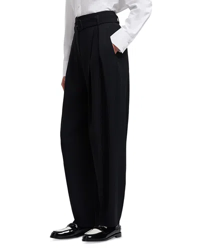 EMPORIO ARMANI BELTED PLEATED PANTS