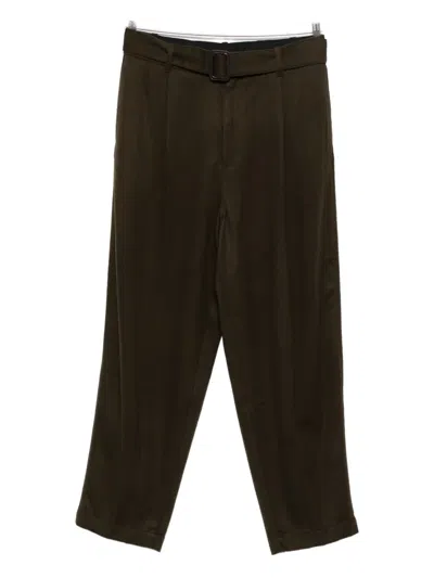 Emporio Armani Wool Trousers In Brown