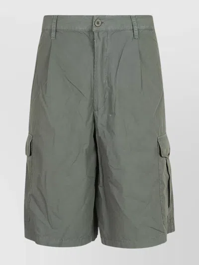 Emporio Armani Bermuda Cargo Trousers Knee Length In Green