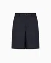 Emporio Armani Bermuda Shorts In Navy Blue
