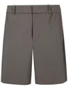 Emporio Armani Tailored Bermuda Shorts With Ribbed Detailing In Incense