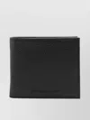Emporio Armani Bi-fold Textured Finish Wallet In Black