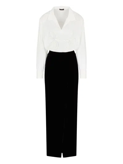 EMPORIO ARMANI EMPORIO ARMANI BICOLOR LONG DRESS