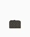 Emporio Armani Official Store Bifold Wallet With All-over Monogram Print In Noir