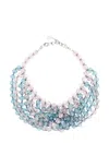 Emporio Armani Multistrand Necklace With Faceted Spheres In Neutral