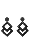 Emporio Armani Pendant Earrings With Faceted Micro Spheres In Black