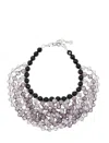 Emporio Armani Multistrand Necklace With Faceted Spheres In Neutral